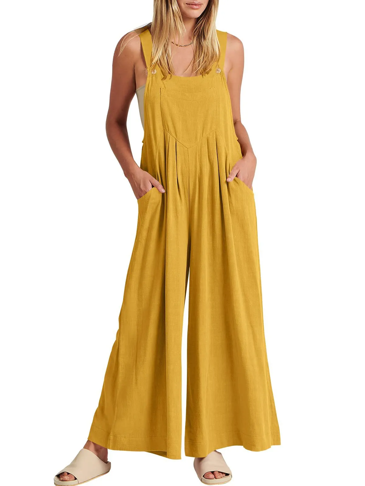 🥰 Plus Size Wide Leg Overalls Jumpsuit