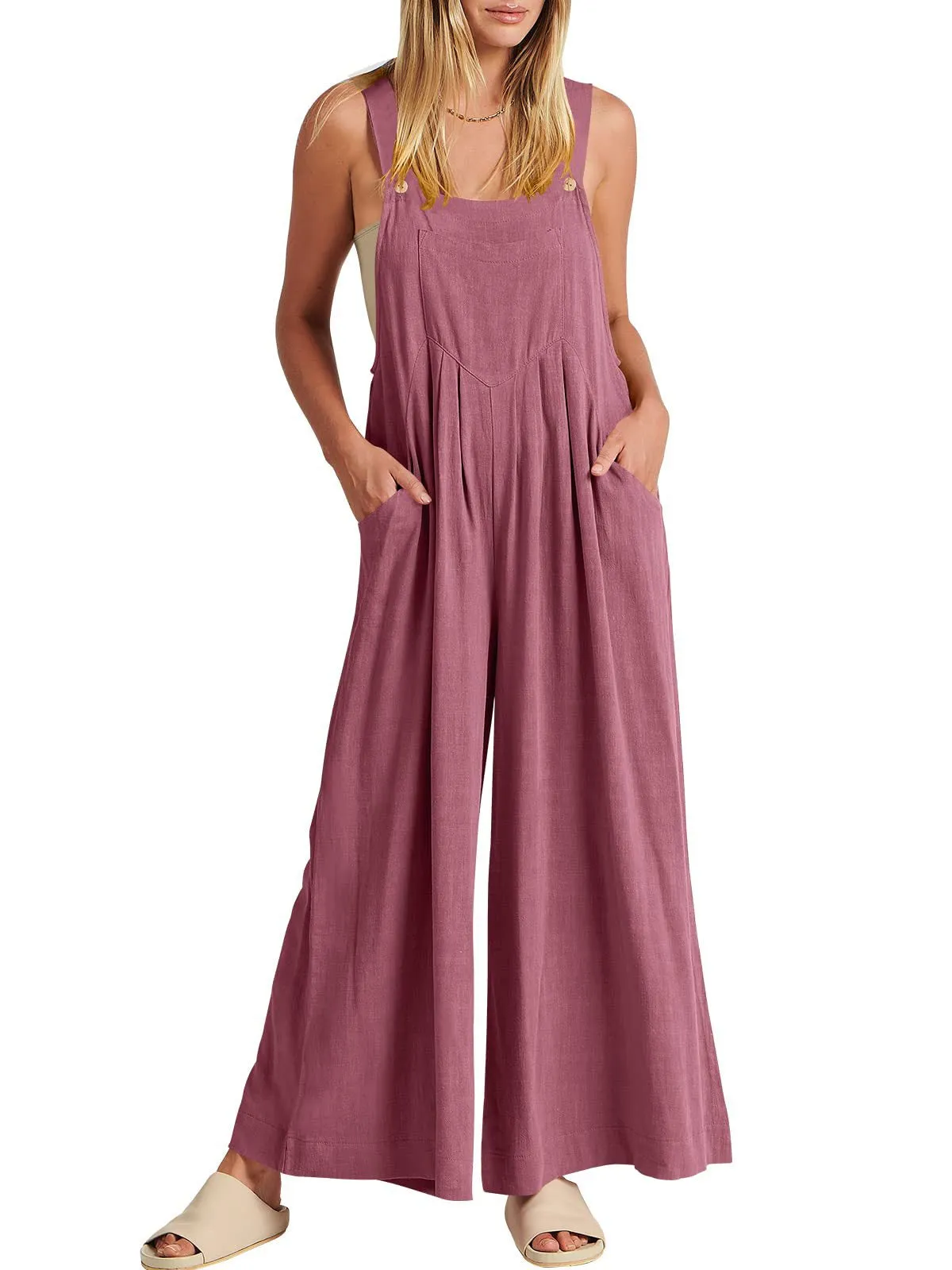 🥰 Plus Size Wide Leg Overalls Jumpsuit