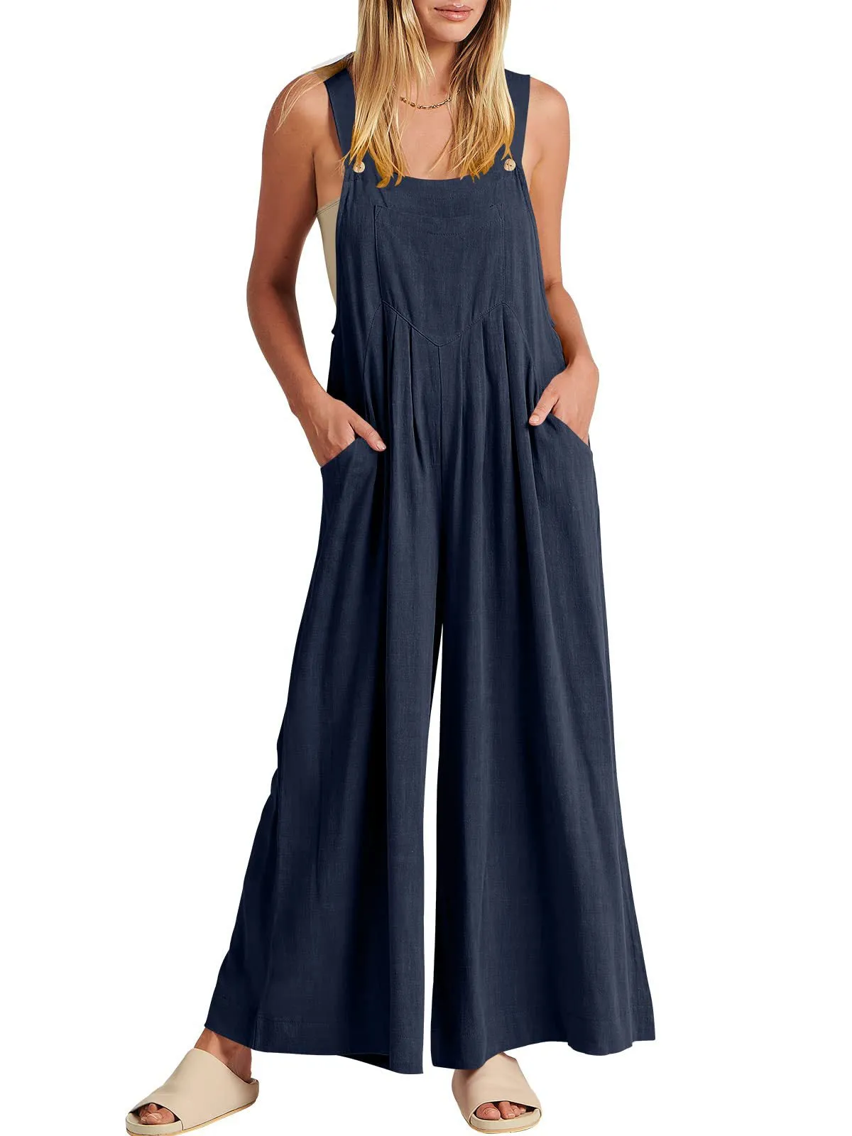 🥰 Plus Size Wide Leg Overalls Jumpsuit