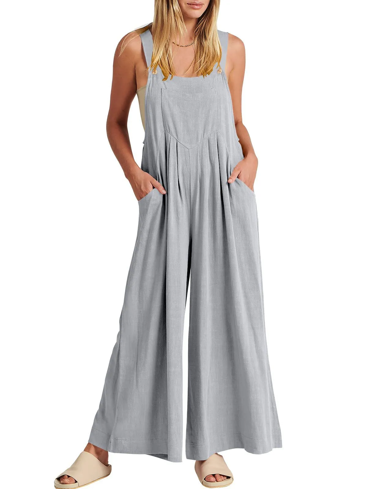 🥰 Plus Size Wide Leg Overalls Jumpsuit