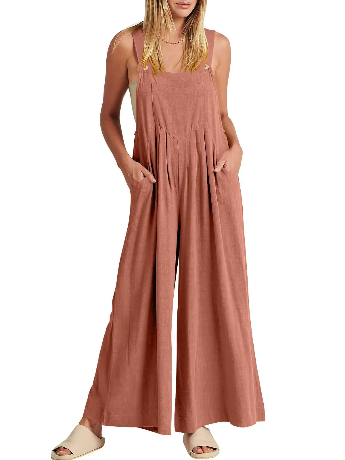 🥰 Plus Size Wide Leg Overalls Jumpsuit