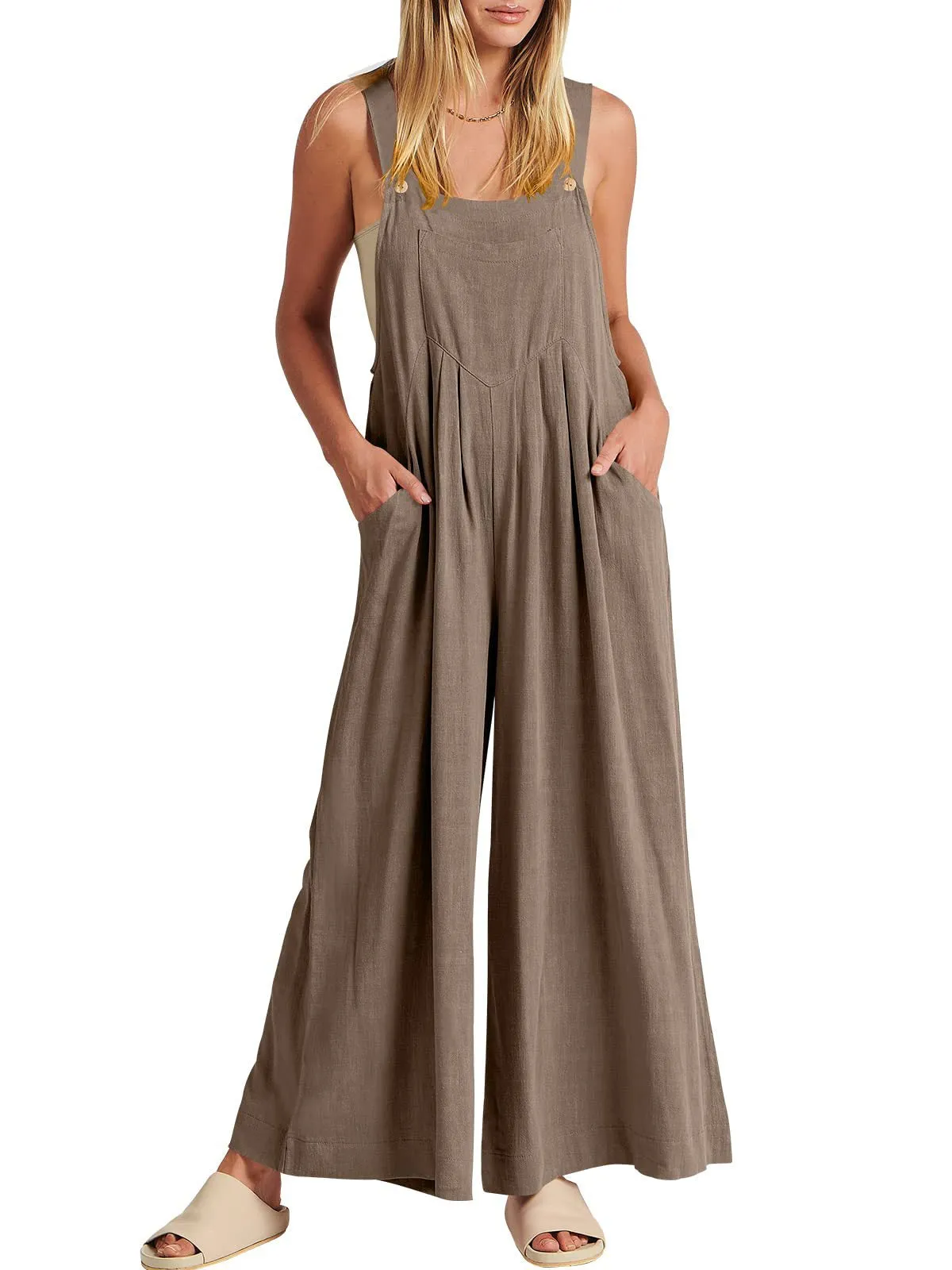 🥰 Plus Size Wide Leg Overalls Jumpsuit