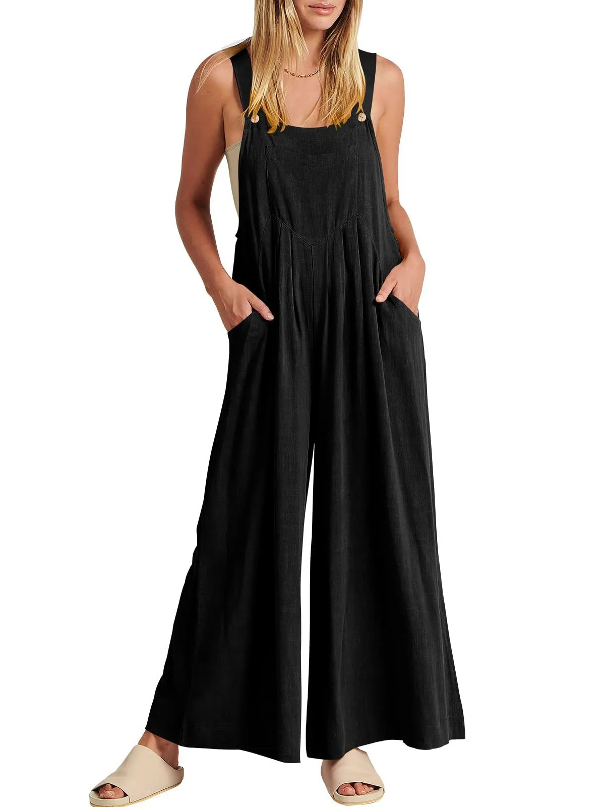 🥰 Plus Size Wide Leg Overalls Jumpsuit
