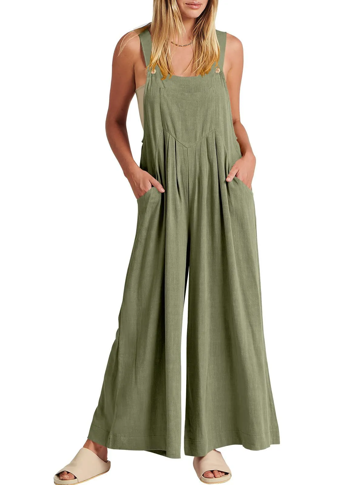🥰 Plus Size Wide Leg Overalls Jumpsuit