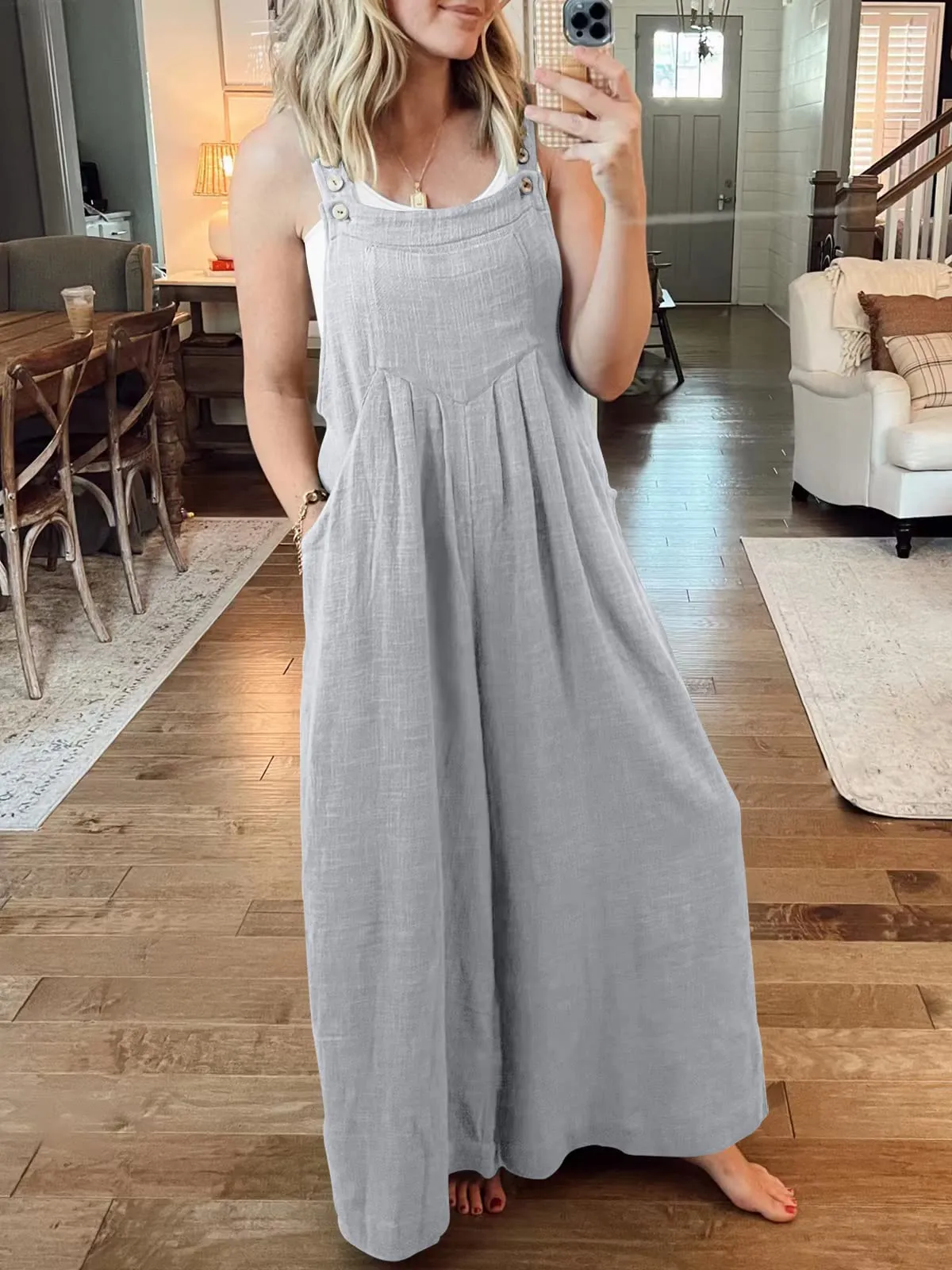 🥰 Plus Size Wide Leg Overalls Jumpsuit