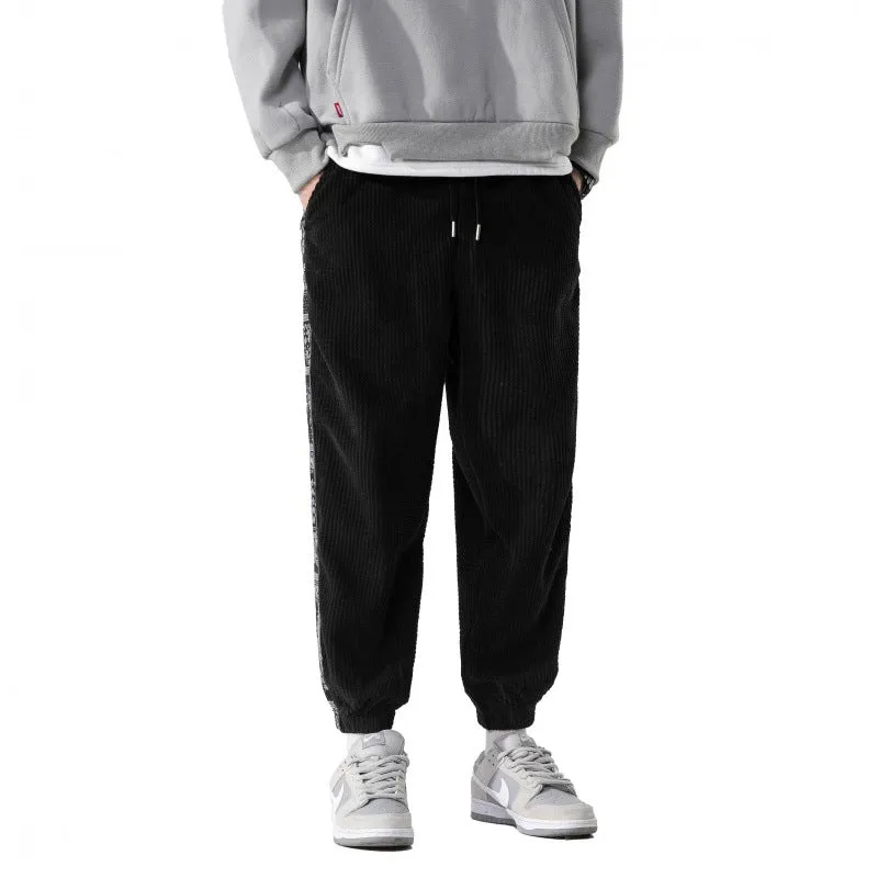 2024 Autumn-Winter Corduroy Casual Pants | Chinese-Inspired Paisley Patchwork Joggers
