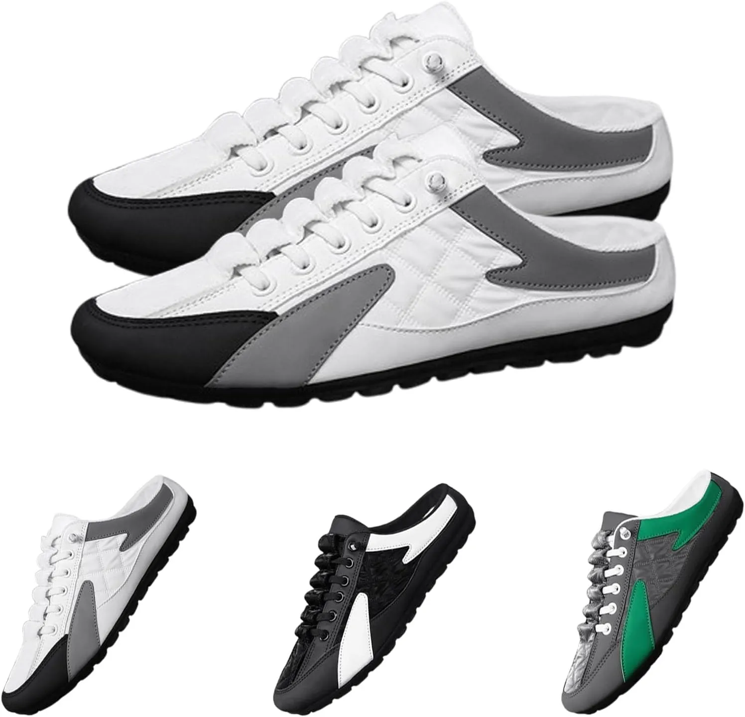 2025 New Men Slip on Mule Sneakers Men Slippers Casual Sports Shoes Low Top Baotou Half Drag Sneakers for Men Fashionable Mens Slip On Shoes for Spring Summer