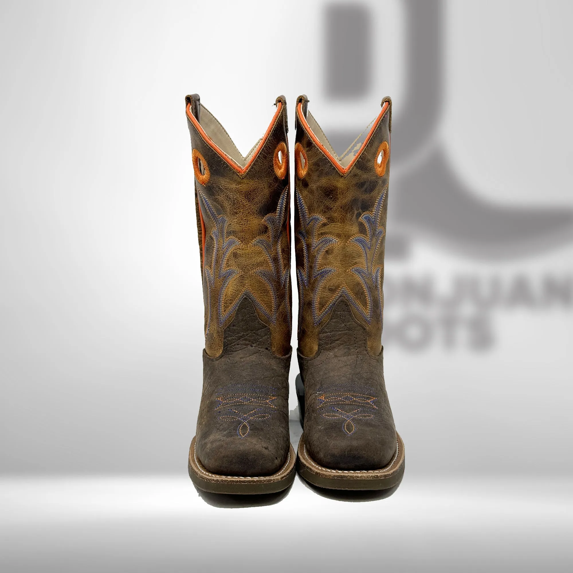 8204y | Girl's Youth Boots Orange/Brown