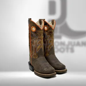 8204y | Girl's Youth Boots Orange/Brown