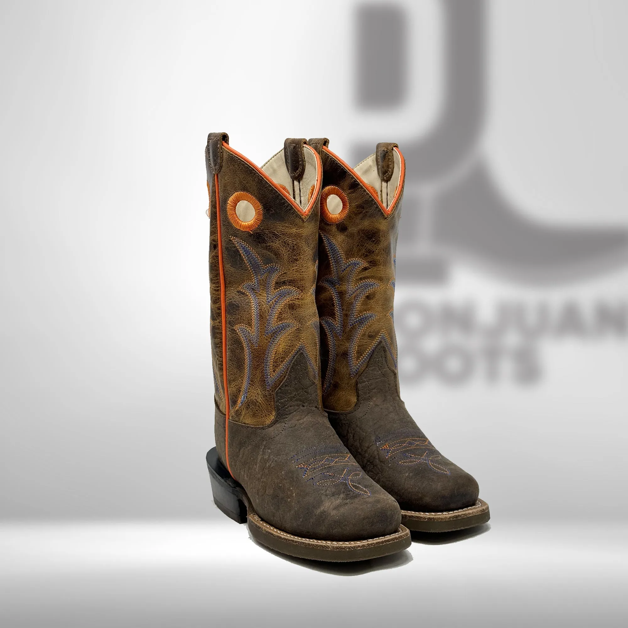 8204y | Girl's Youth Boots Orange/Brown