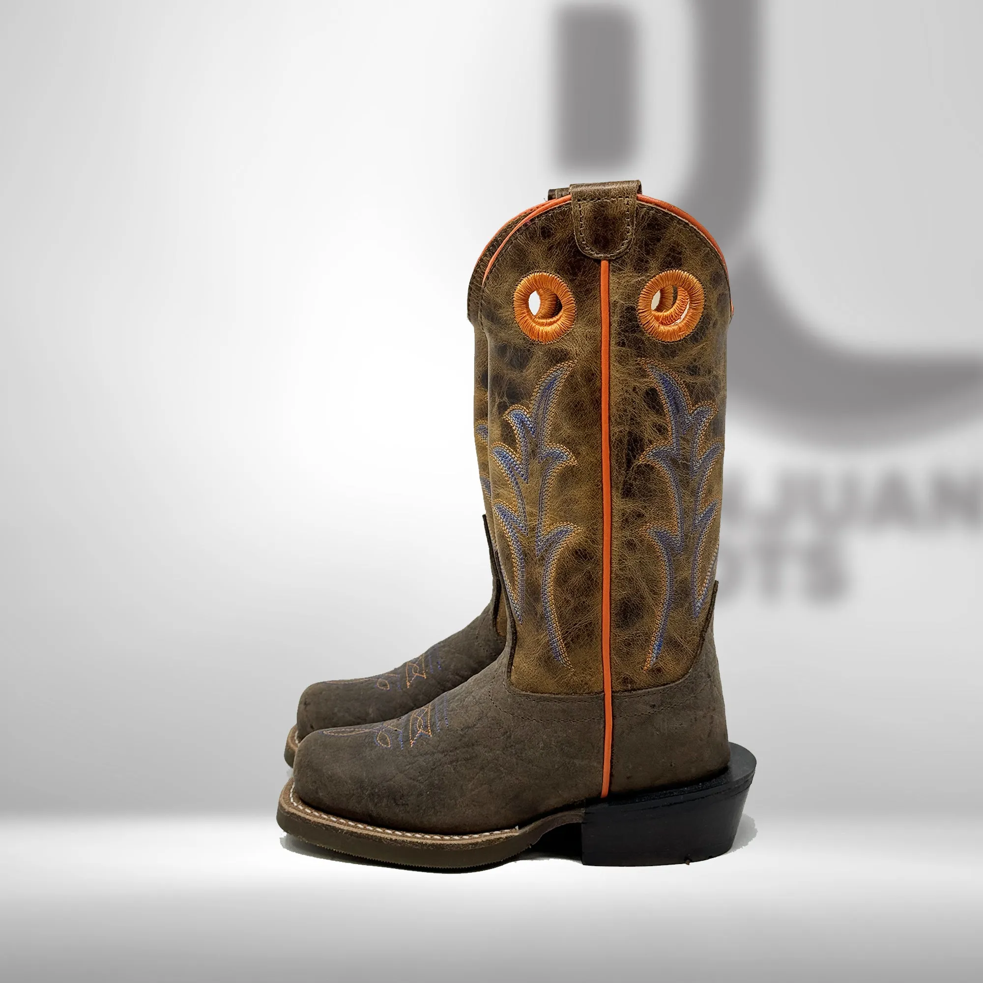 8204y | Girl's Youth Boots Orange/Brown