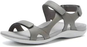 ABEO Oasis Sport Sandal | Walking Sandals Women | Water Resistant Leather Sandals | Three Points of Adjustability | Built-in Orthotic Insole