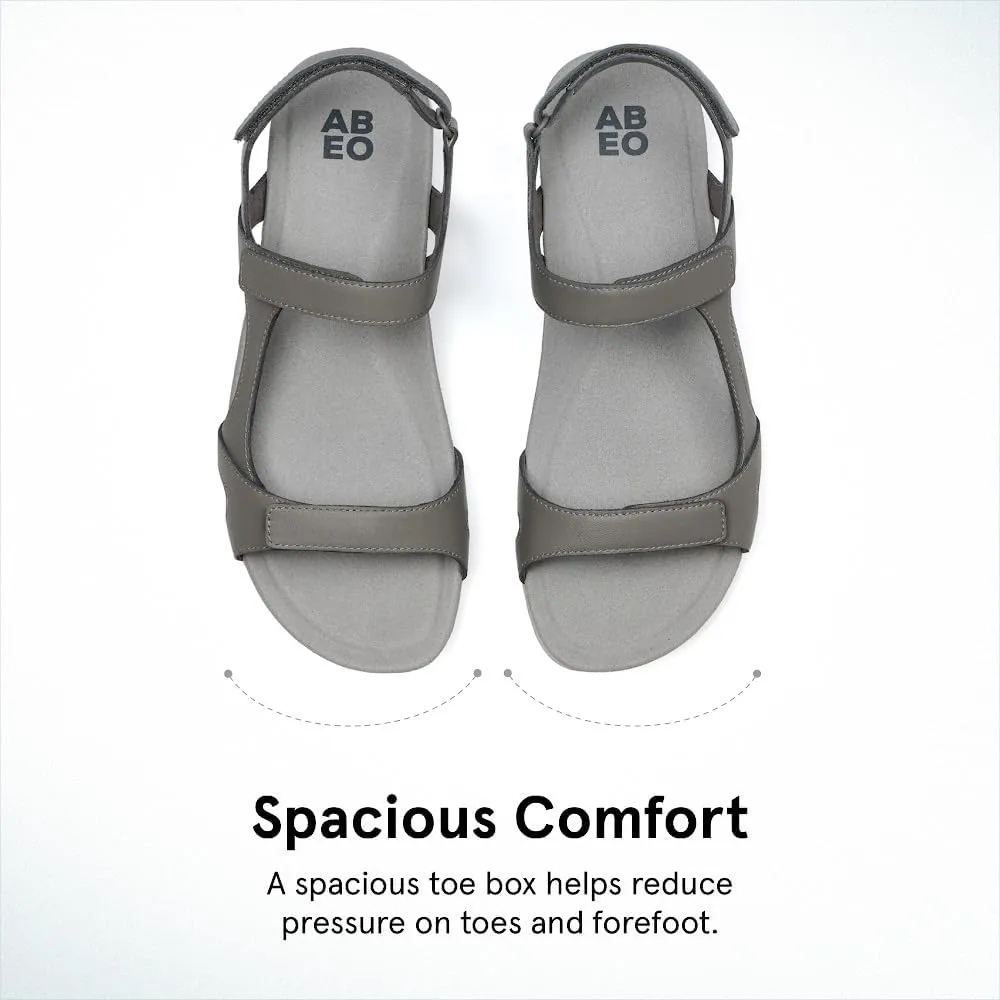ABEO Oasis Sport Sandal | Walking Sandals Women | Water Resistant Leather Sandals | Three Points of Adjustability | Built-in Orthotic Insole