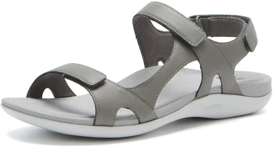 ABEO Oasis Sport Sandal | Walking Sandals Women | Water Resistant Leather Sandals | Three Points of Adjustability | Built-in Orthotic Insole
