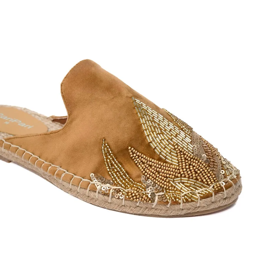 Agni Tan Espadrilles Flats