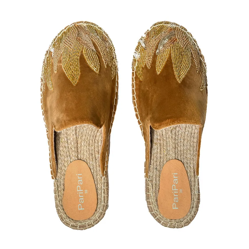 Agni Tan Espadrilles Flats