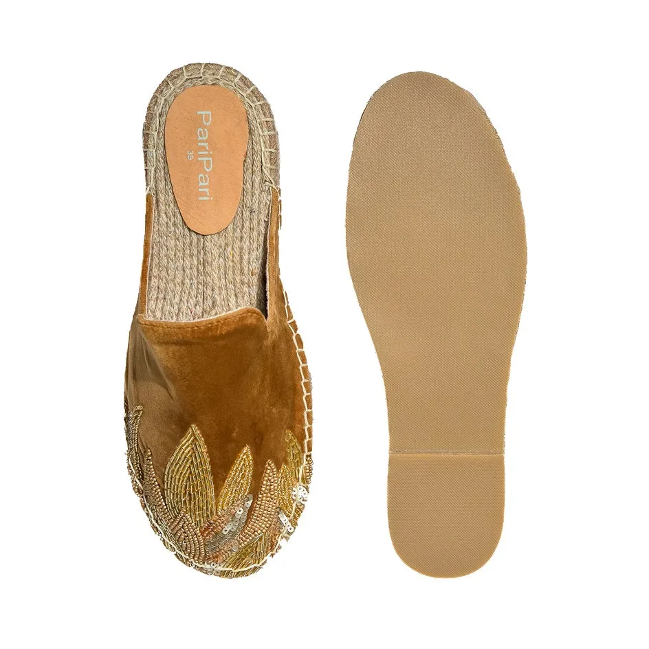 Agni Tan Espadrilles Flats