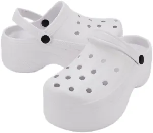 Aimaerluo Platform Garden Shoes Clogs for Women Sandals Fation Slip On Slides Shoes Comfortable Slippers Mules