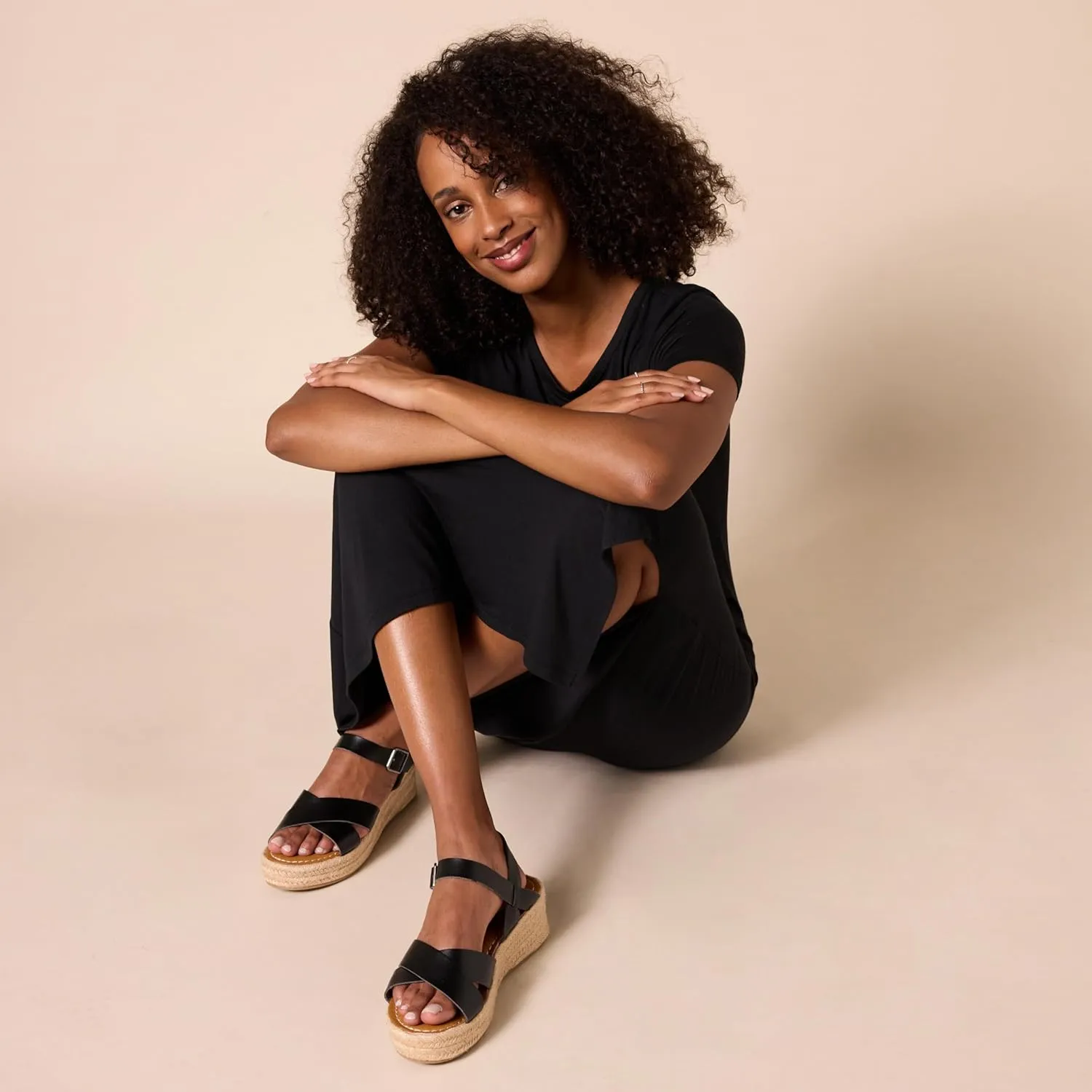 Amazon Essentials Women's Flatform Espadrille Sandal