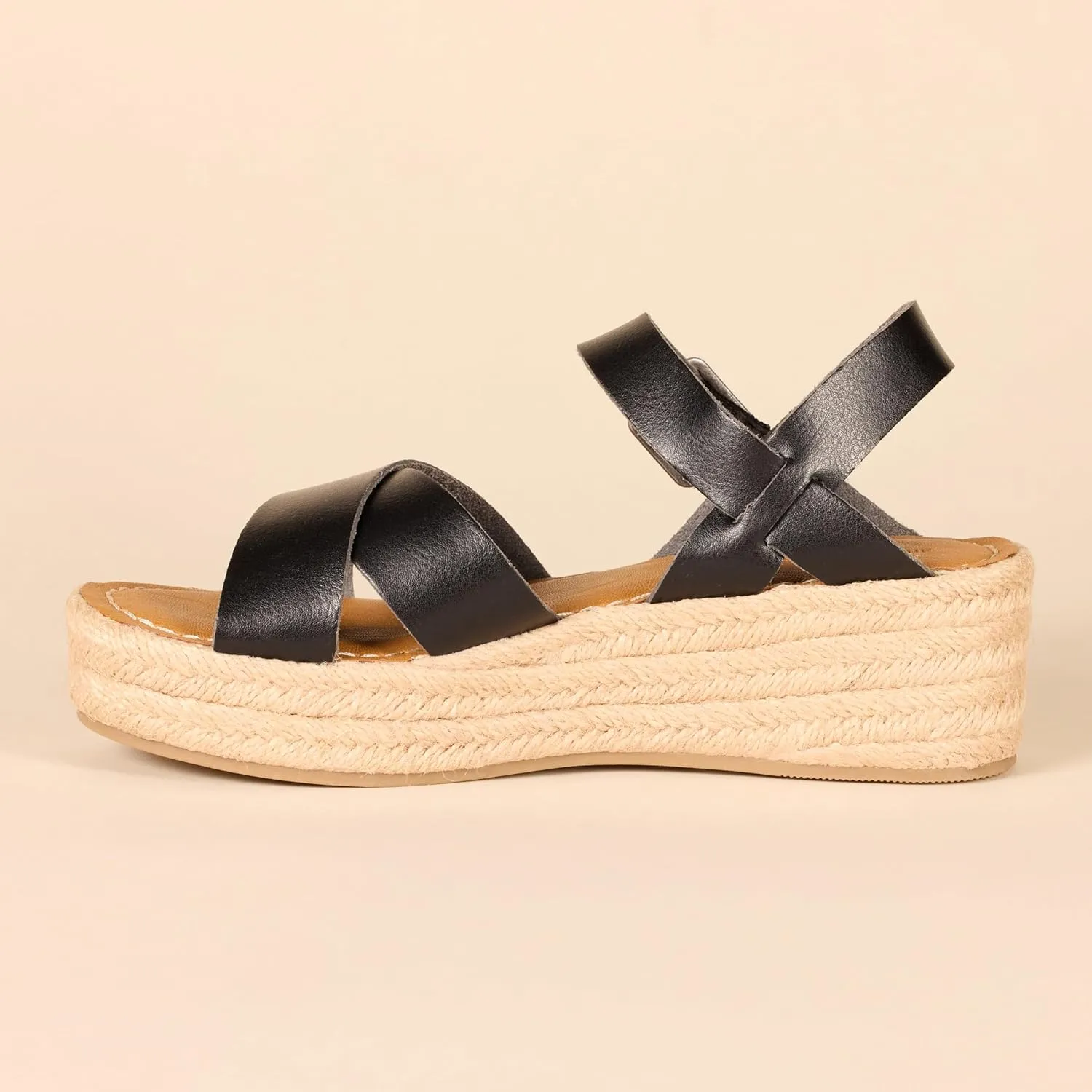 Amazon Essentials Women's Flatform Espadrille Sandal
