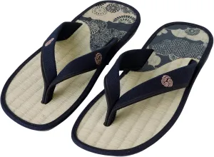 Asayu Japanese Traditional Igusa Setta Sandals, Made in Japan Tatami Zori, Moisture Absorbent, Deodorizing "Mosaic"