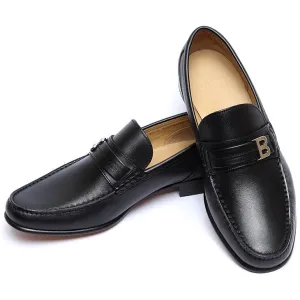 BALLY Mens TESSIOR/130 Black Bovine Plain Loafers Shoes 6171341