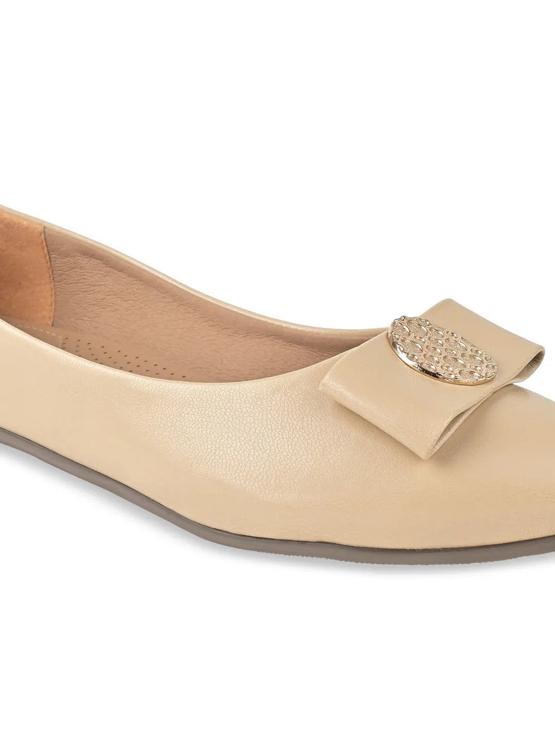 Beige Women Ballerinas