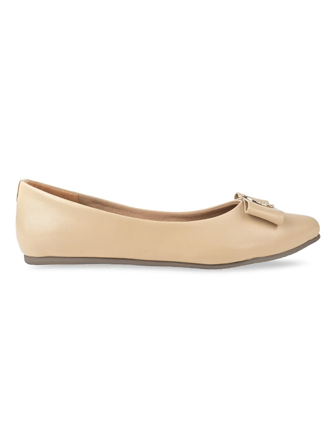 Beige Women Ballerinas