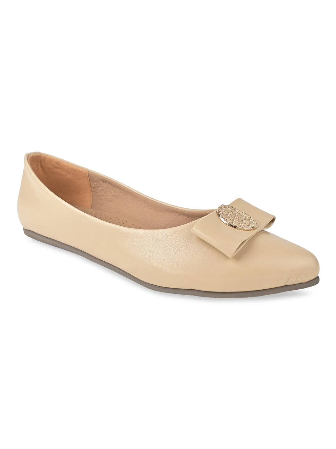 Beige Women Ballerinas