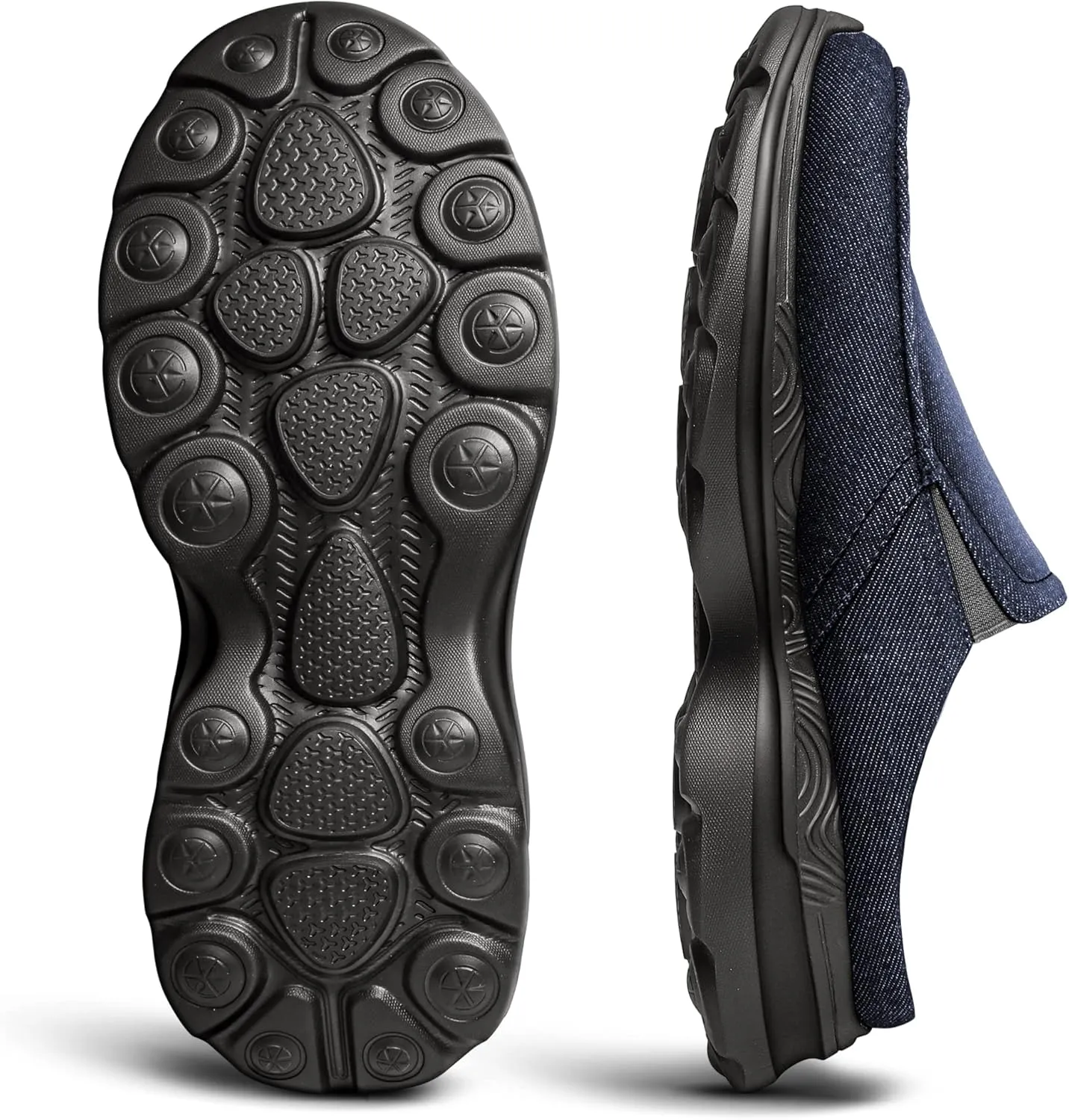 Bigant Men Slip-on Mules, Unisex Slippers Clogs Garden Shoes with Breathable Upper Supportive Sole