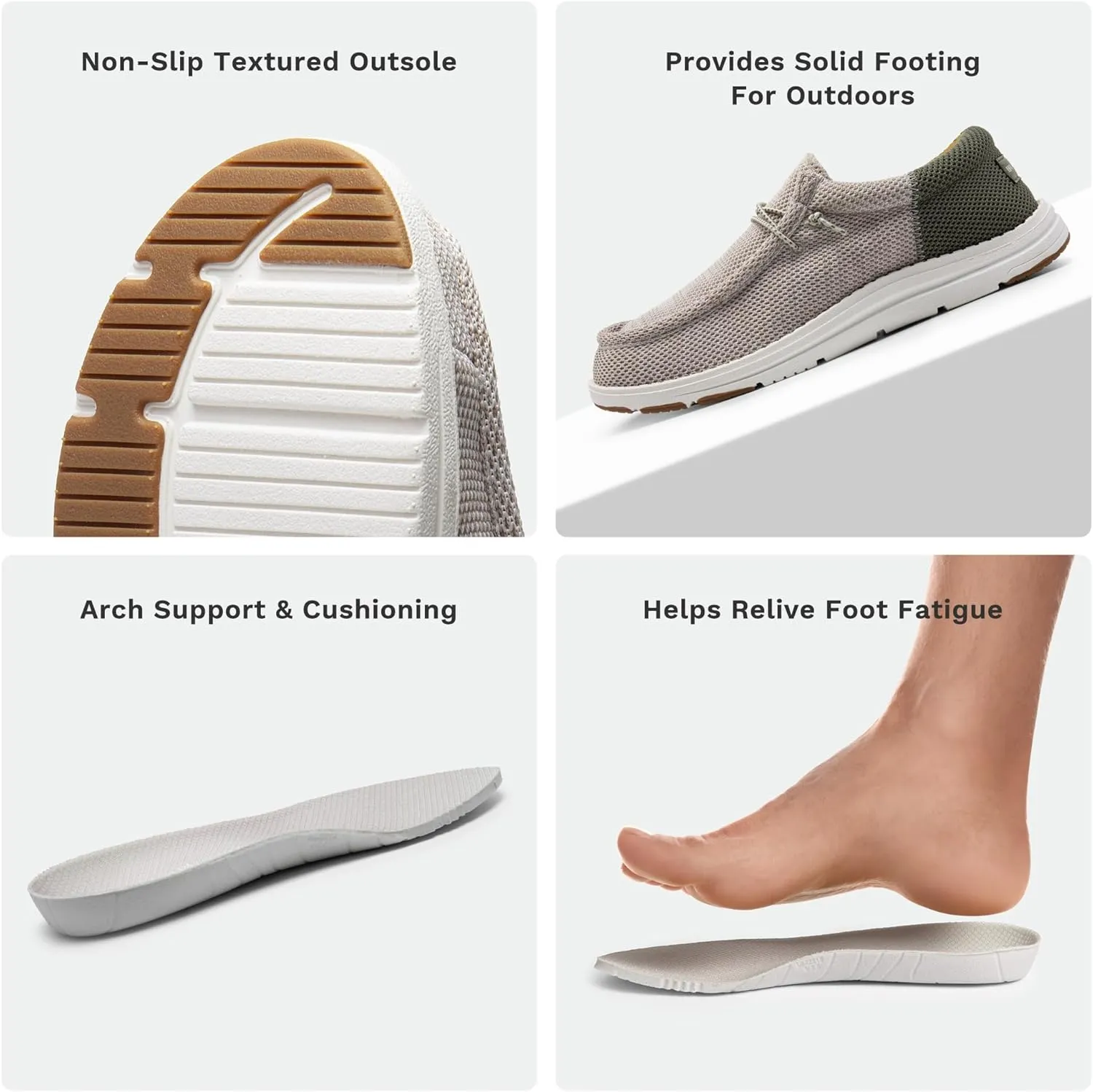 Bruno Marc Men's Arch Support Casual Slip-on Shoes Loafers for Men Non Slip Comfortable Shoes