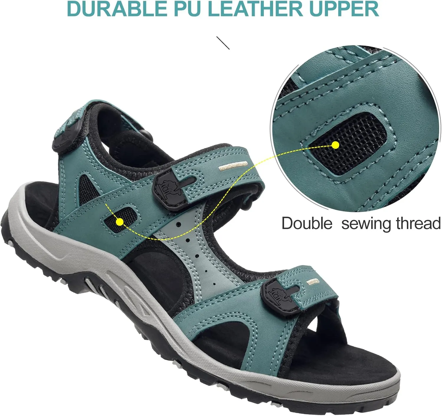CAMEL CROWN Comfortable Hiking Sandals for Women Waterproof Sport Sandals for Walking Beach Water with Arch Support