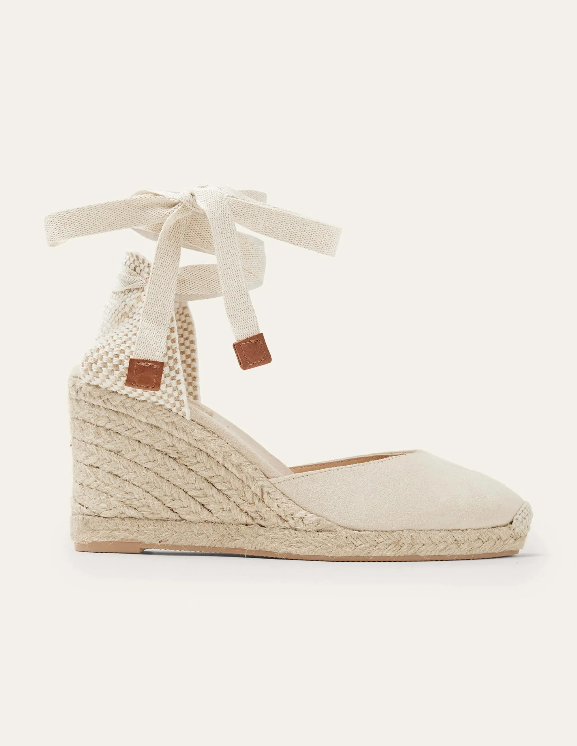 Cassie Espadrilles mit hohem Keilabsatz-Hellbeige