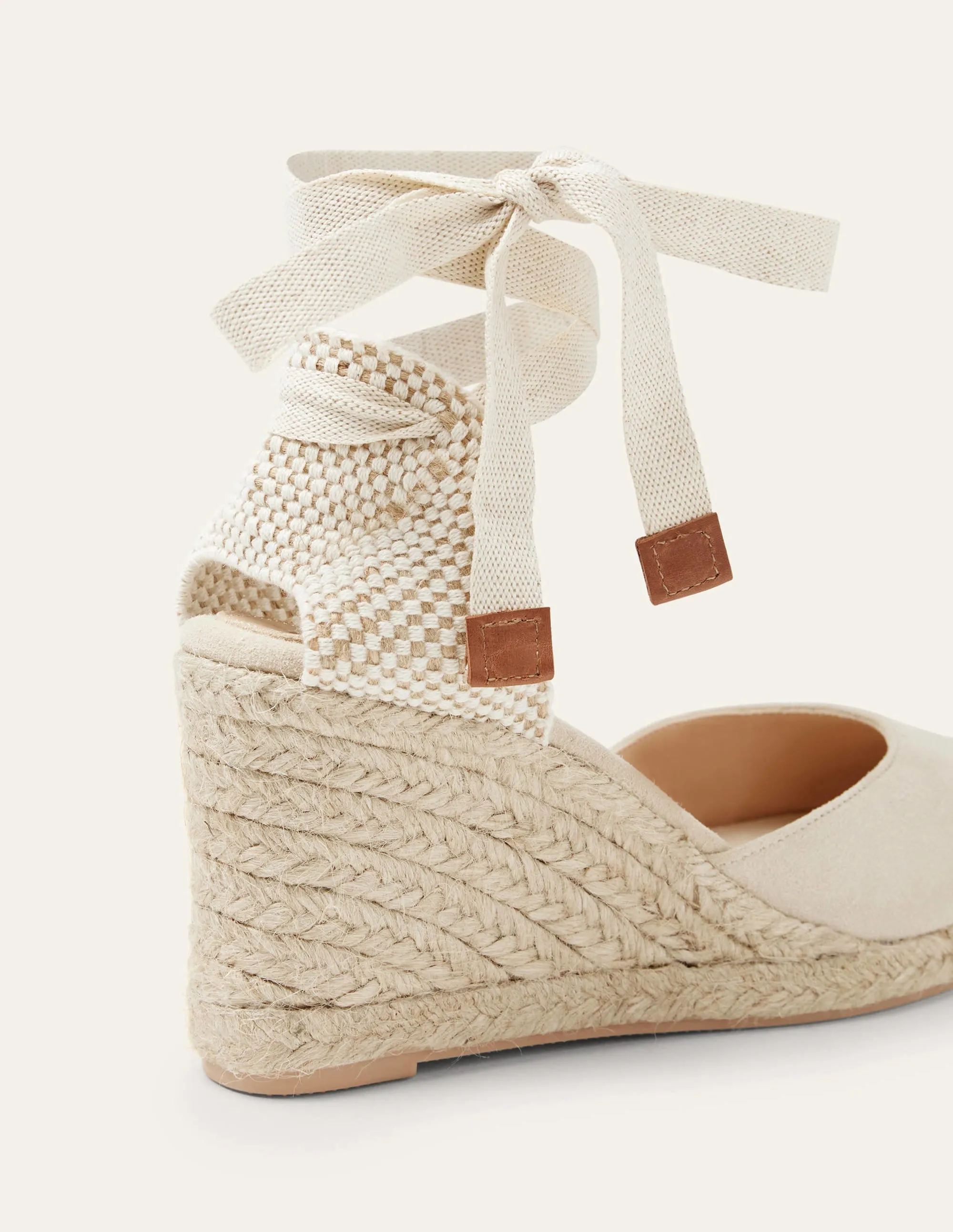 Cassie Espadrilles mit hohem Keilabsatz-Hellbeige