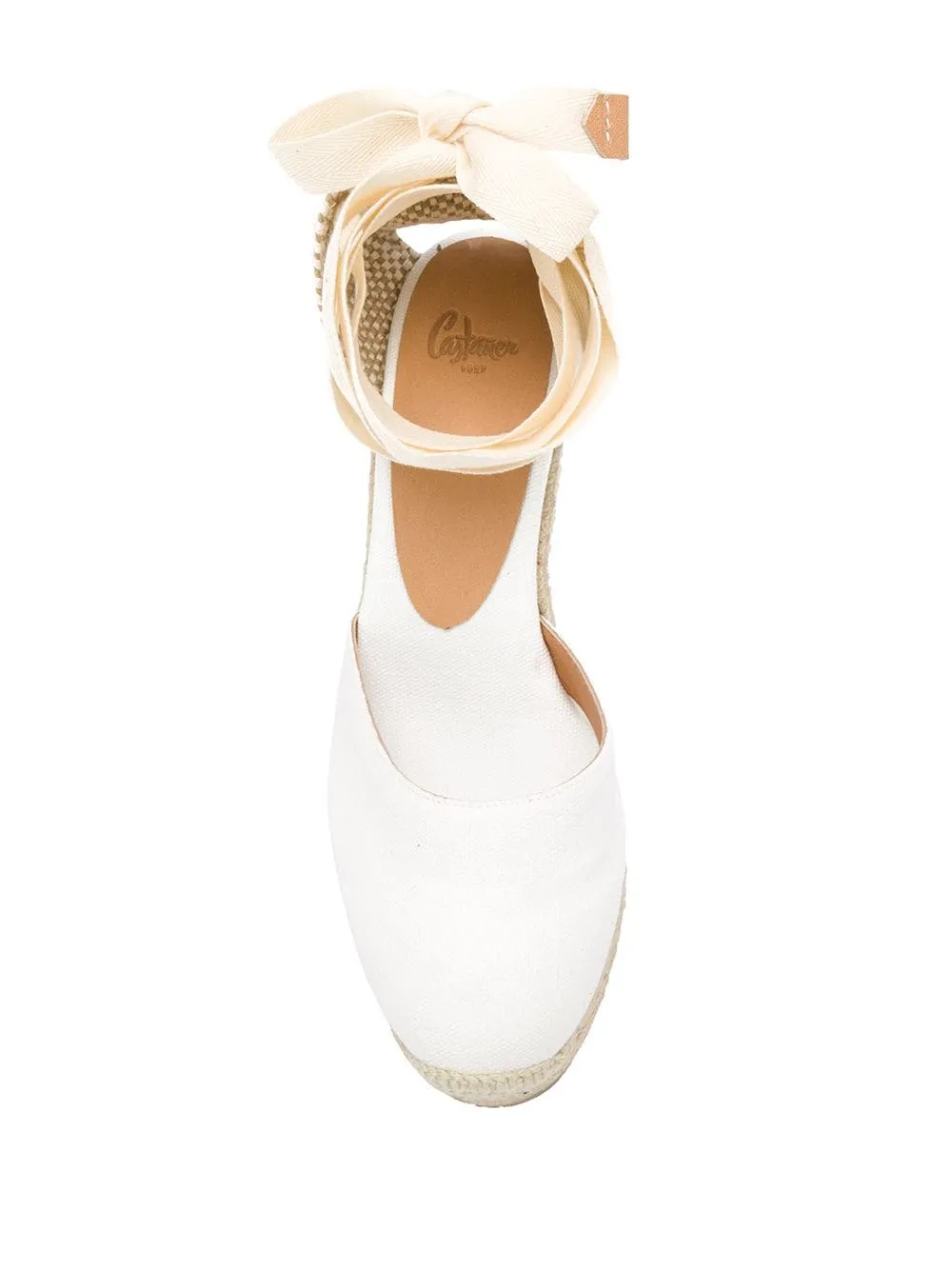 Castaner Carina White Wedge Espadrilles