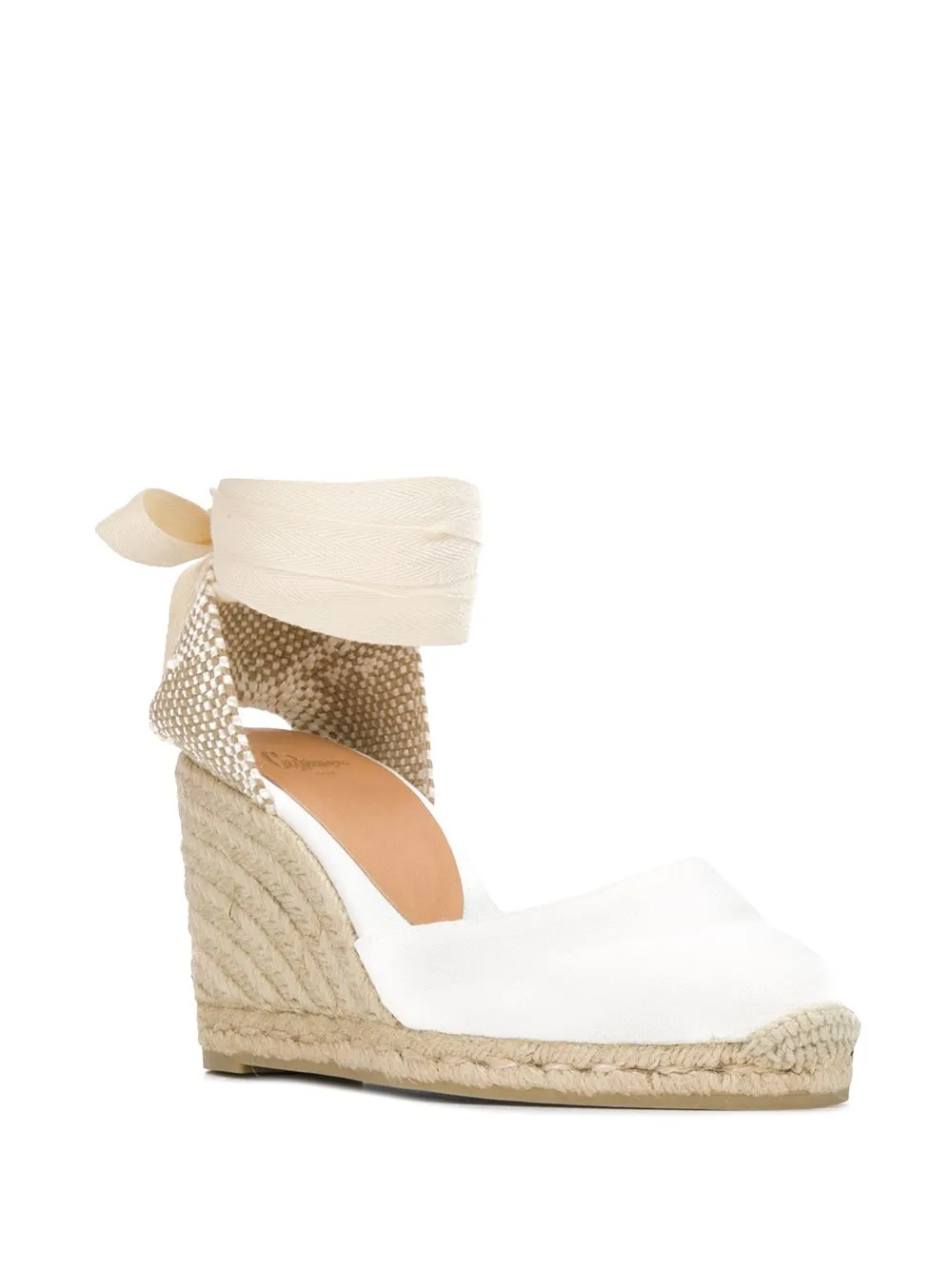 Castaner Carina White Wedge Espadrilles