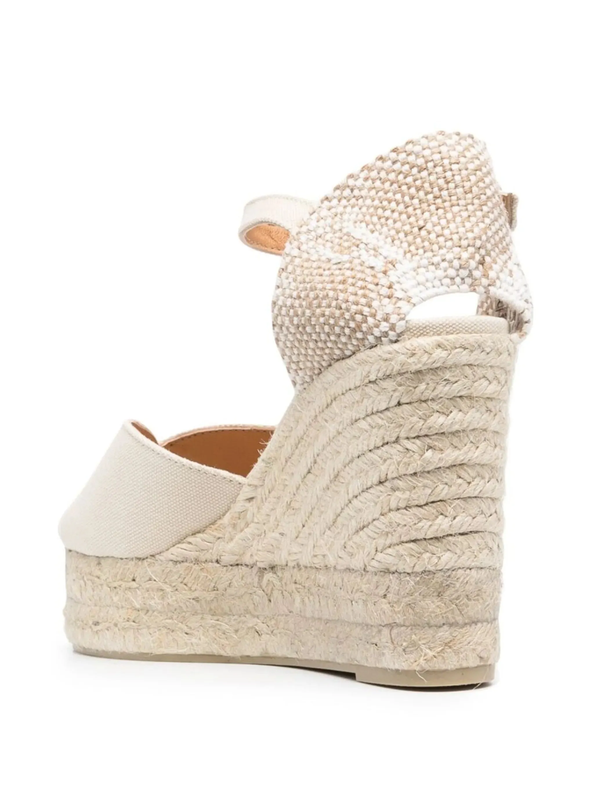 Castaner White Raffia Wedges