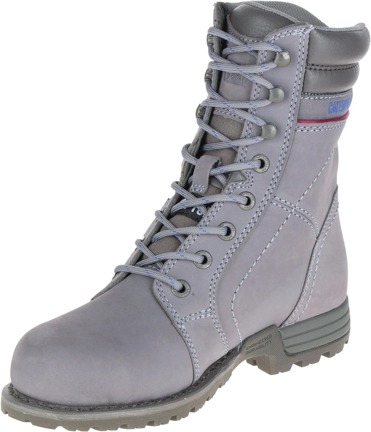 CAT Womens Echo Wp St Frost Grey Nubuck Work Boots