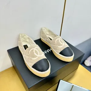 CC 25s Slip–on Espadrilles Beige Velvet 297828