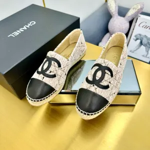 CC 25s Slip–on Espadrilles Creamy White Tweed 297827