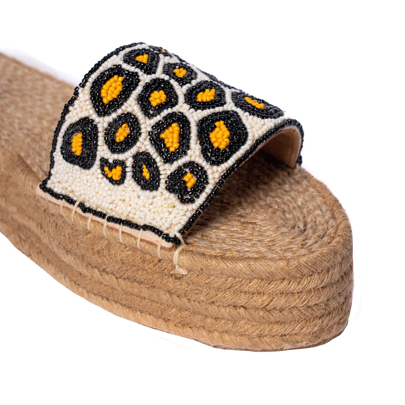 Cheetah Beaded Sandals Platforms