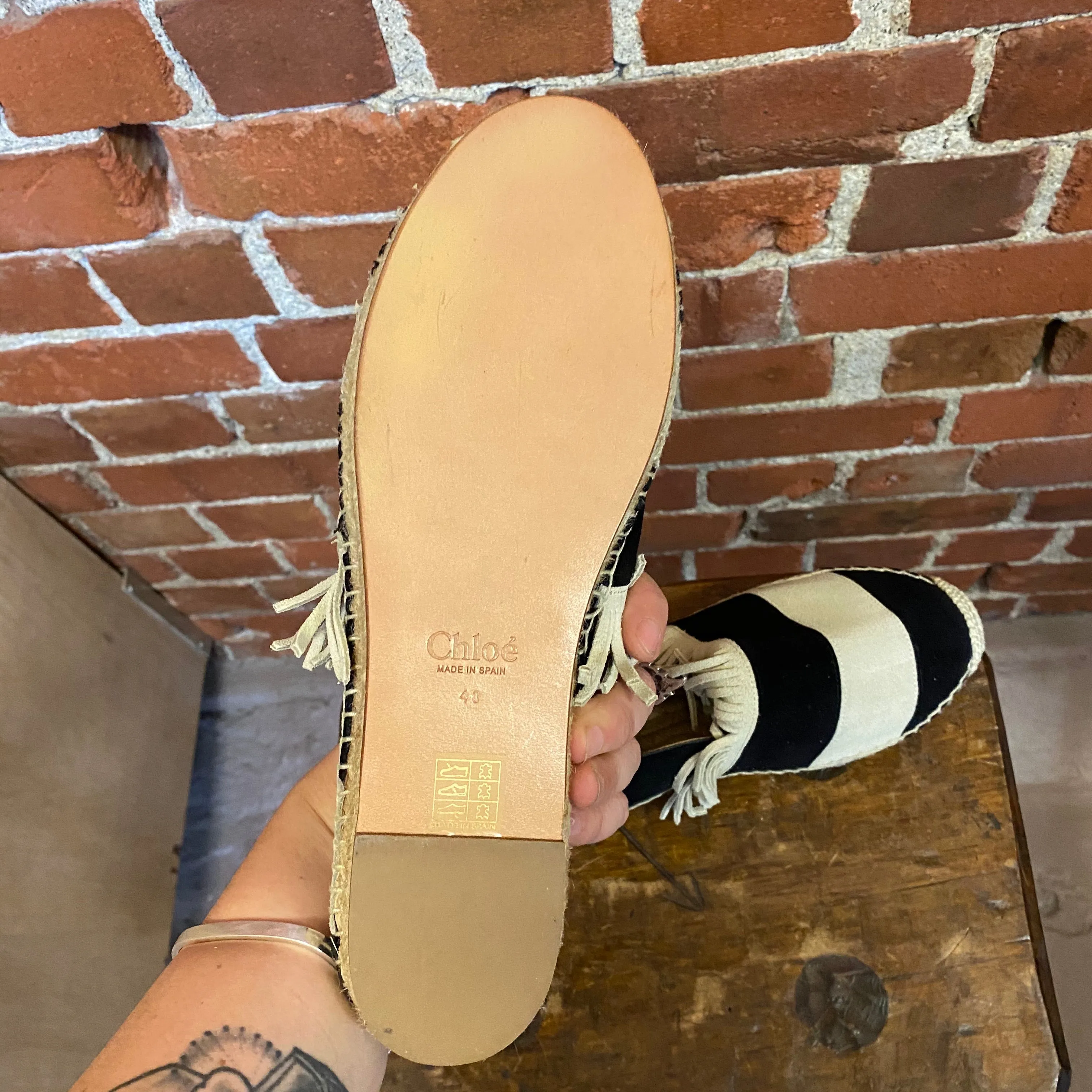 CHLOE suede nautical flats 40