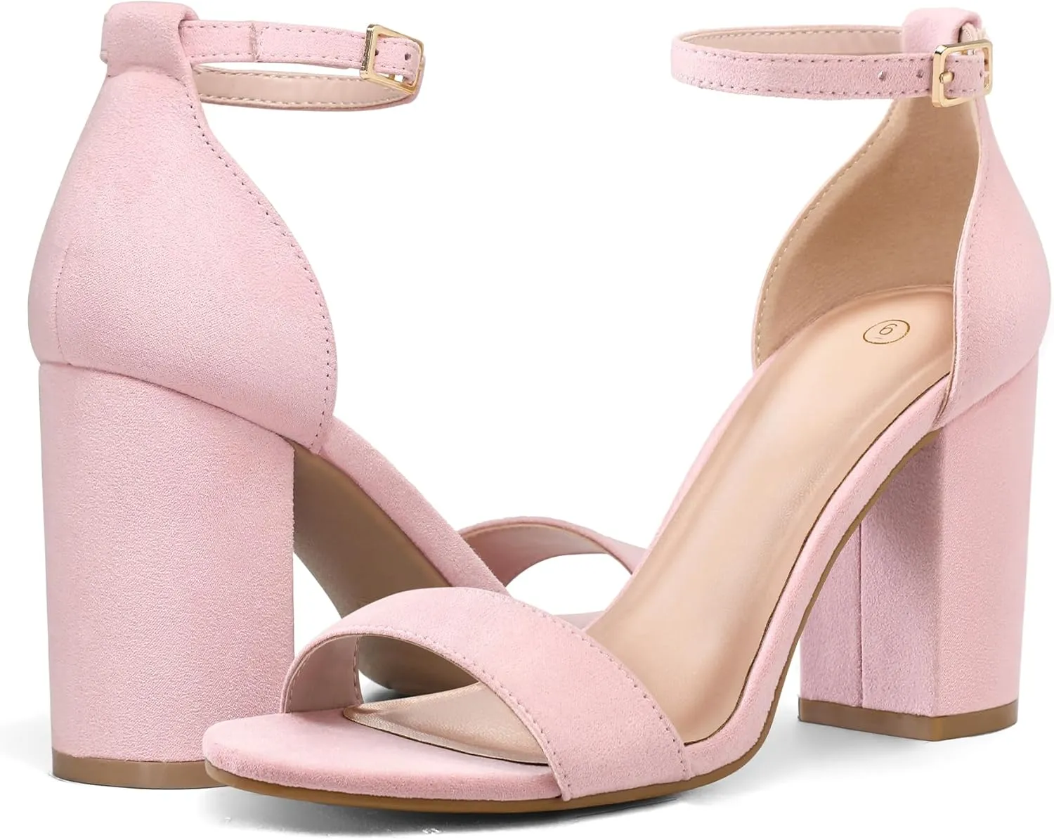 COASIS Women's Chunky Block Heels Open Toe Ankle Strap 3.5 Inch Heeled Sandals