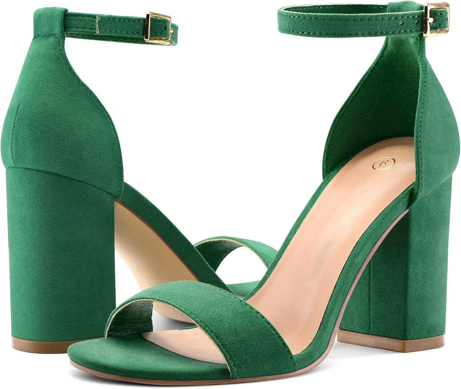 COASIS Women's Chunky Block Heels Open Toe Ankle Strap 3.5 Inch Heeled Sandals