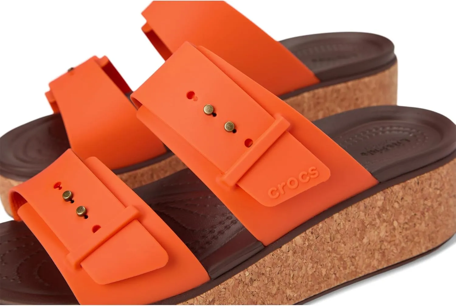 Crocs Womens Brooklyn Cork Buckle Sandals