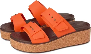 Crocs Womens Brooklyn Cork Buckle Sandals