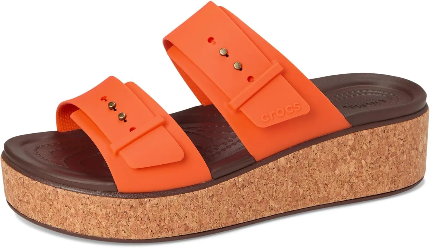 Crocs Womens Brooklyn Cork Buckle Sandals