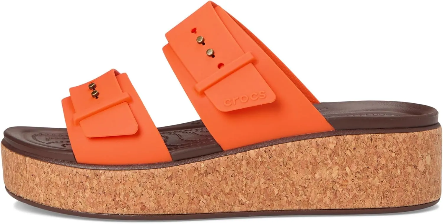 Crocs Womens Brooklyn Cork Buckle Sandals