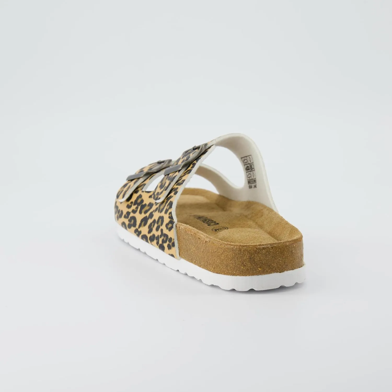 CUSHIONAIRE Lane Cork Footbed Sandals for Women – Comfortable Double Buckle Slip-On with Genuine Suede Footbed & Arch Support Slides for Women Footwear