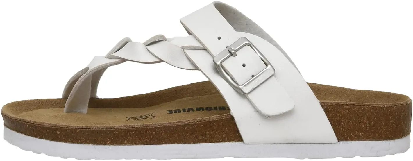 CUSHIONAIRE Women's Libby Cork footbed Sandal with  Comfort and Wide Widths Available,
